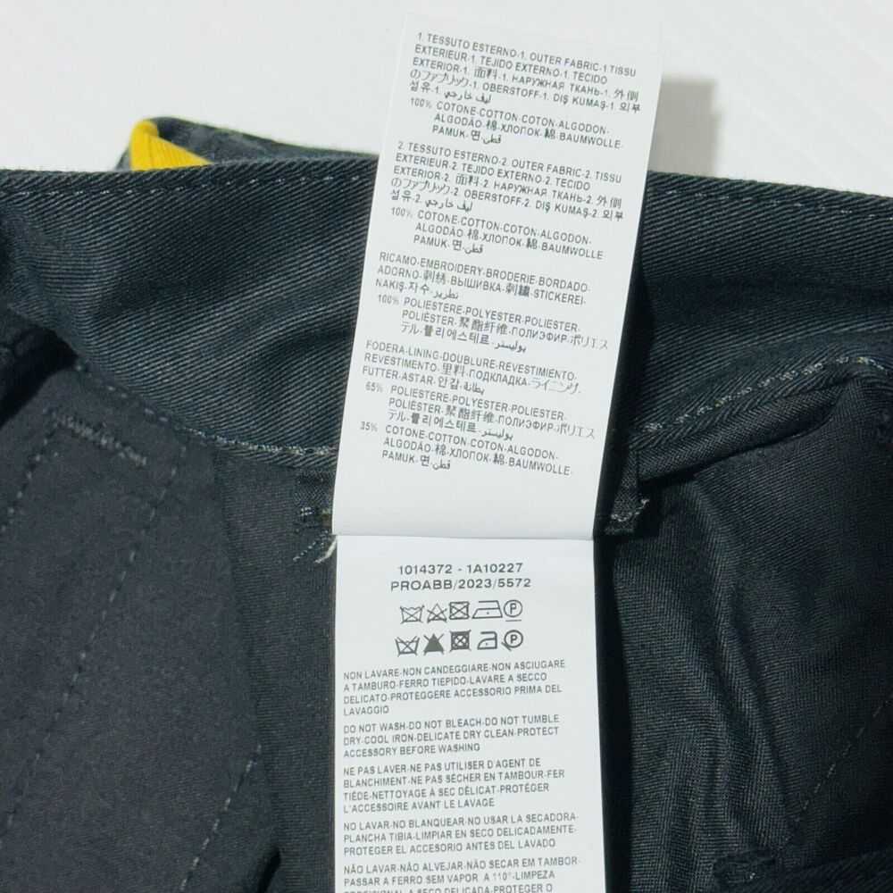 Versace Pants Men IT 52/ US 36 Black Barocco Cotton Twill Straight Leg NWT $900 - Picture 10 of 14